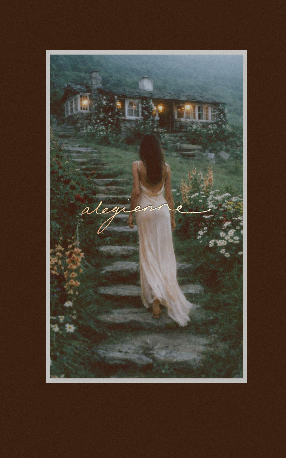Alegienne Spring 26 silk collection brand card and campaign asset